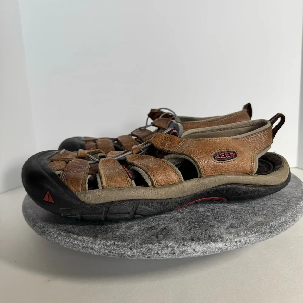 Keen Newport Brown Leather Sandals Shoes Waterproof 10